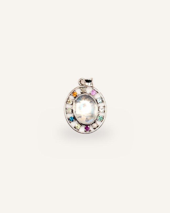 Blue Moonstone Zodiac Pendant